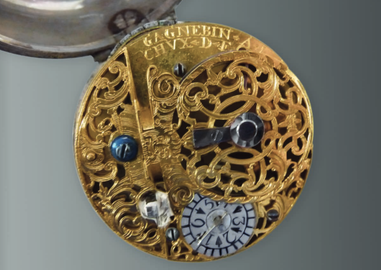 Mouvement signé Gagnebin a la Chvx d F, années 1720
