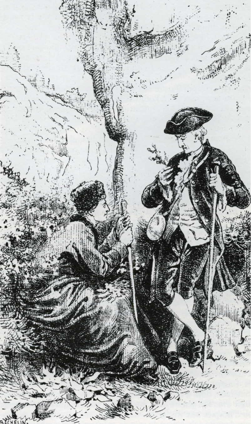 Gagnebin et Rousseau — gravure d'Auguste Bachelin, 1871